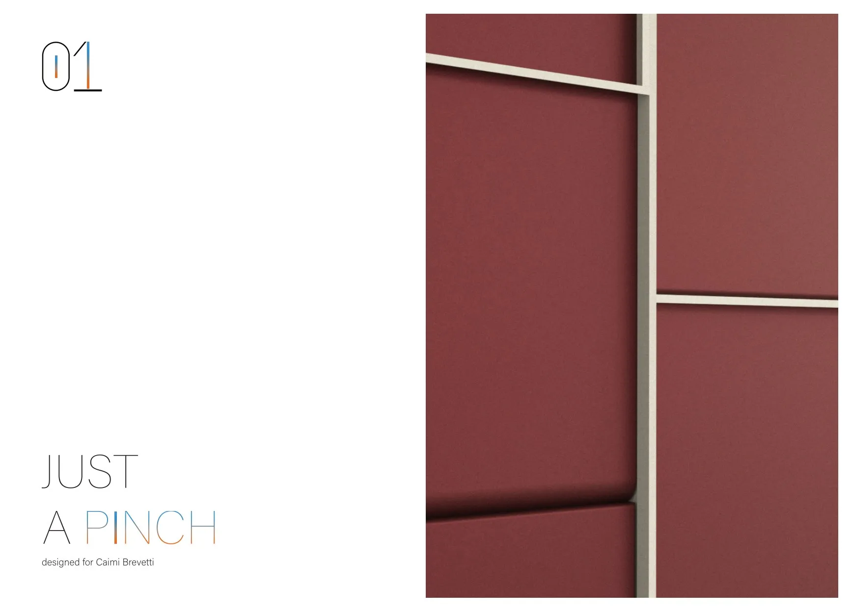 Burgundy Just a Pinch wall panels in Fenix laminate, seen at a raking angle.