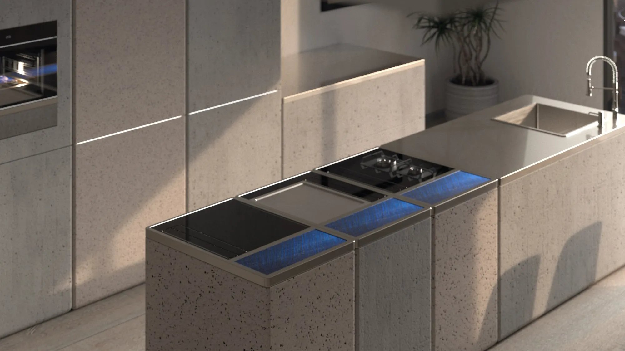 LUNA counter and sink concept render.