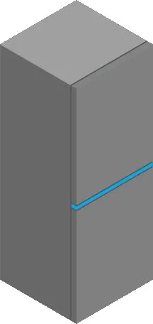 LUNA tall fridge column concept marked by a single light line.