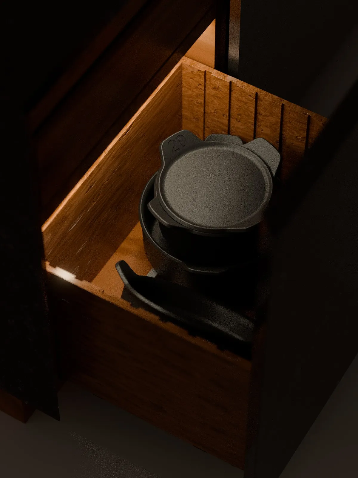 The vessel in a hosting scene with fruit.